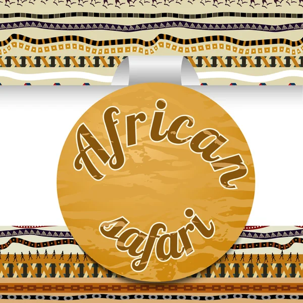 Abstract sticker Afrikaanse safari — Stockvector