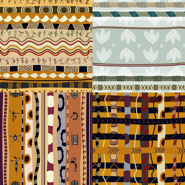 Conjunto de sem costura de Africano — Vetor de Stock