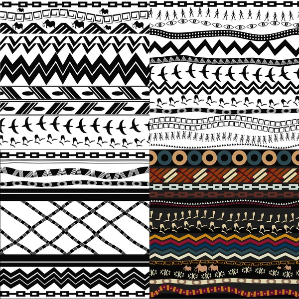 Conjunto de patrones sin costura — Archivo Imágenes Vectoriales