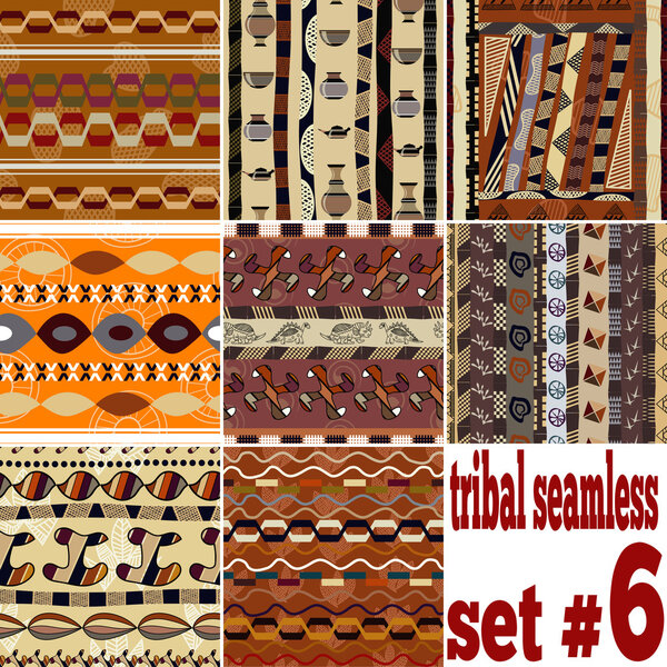 Набор бесшовных этнических текстур
