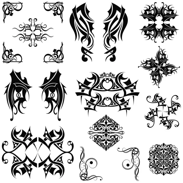 Set Tribal elements — Stock Vector