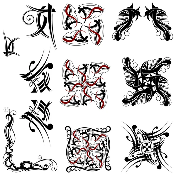 Collection of Tribal elements — Stock Vector