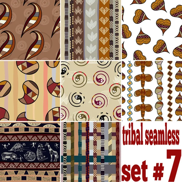 Set van naadloze texturen van traditionele — Stockvector