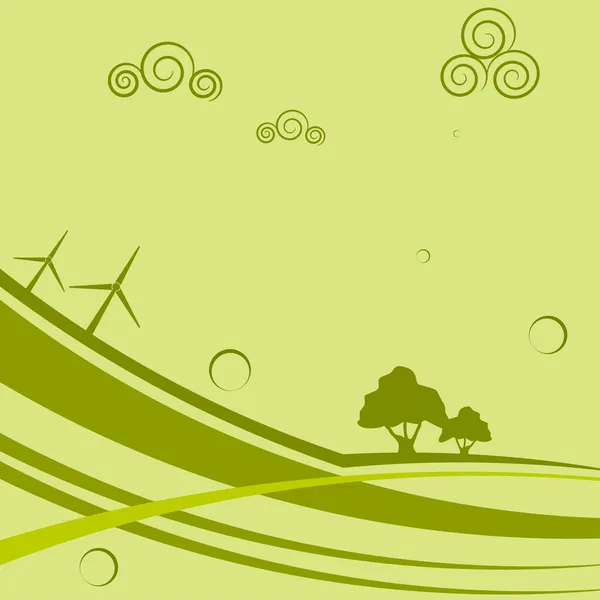 Abstrakter Hintergrund mit Windgeneratoren — Stockvektor