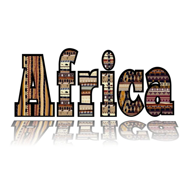 जनजातीय तत्वों के साथ अफ्रीका — स्टॉक वेक्टर