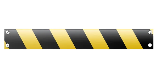 Abstract black and yellow restrictive barrier — Stok Vektör