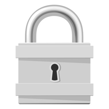 Beyaz arka plan üzerinde izole metal asma kilit