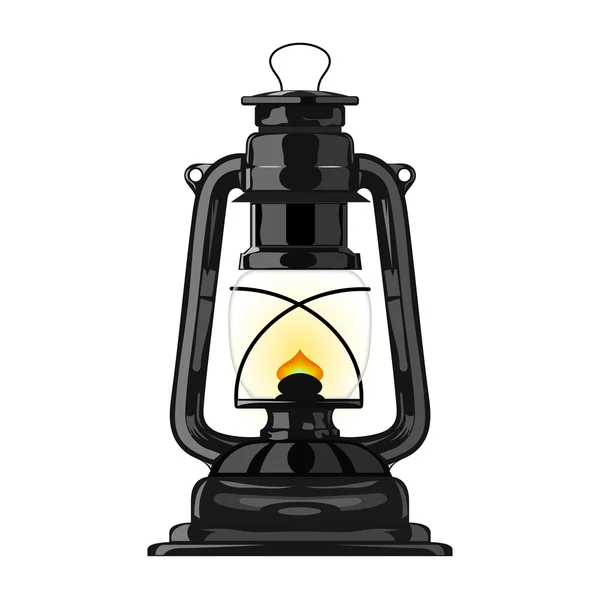 Old kerosene lamp. eps10 — Stock Vector