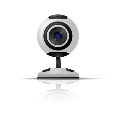 Beyaz arkaplanda web kamerası