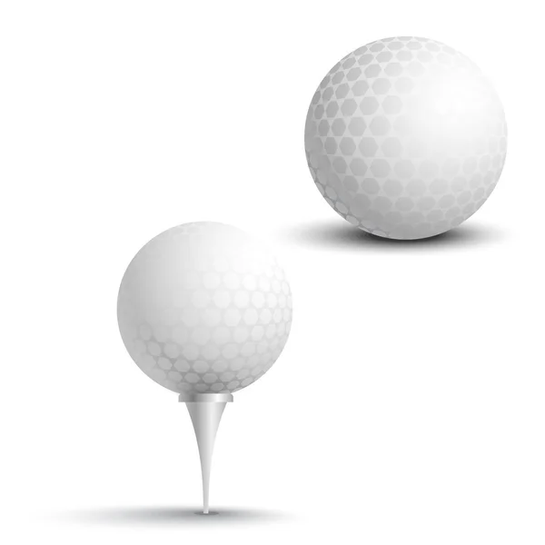 Pelotas de golf en el stand — Vector de stock