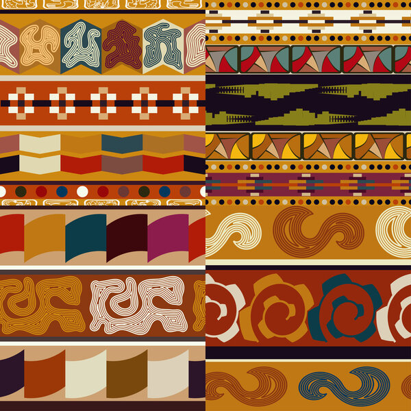 Установка графических бесшовных этнических текстур
