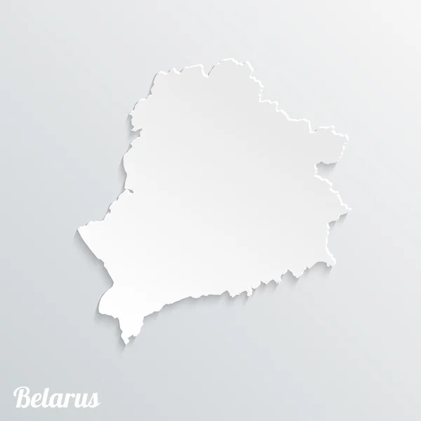 Egy szürke háttér absztrakt ikon Fehéroroszország Térkép — Stock Vector
