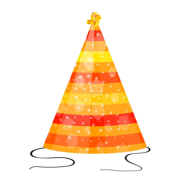 Chapeau orange pour fête sur fond blanc — Image vectorielle