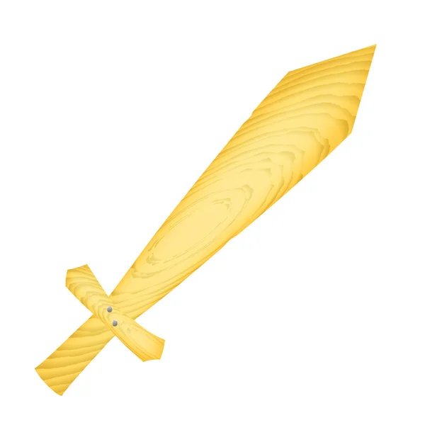 Ahşap oyuncak kılıç — Stok Vektör