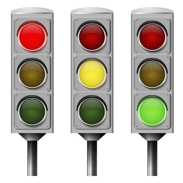 Vector image traffic light — Stock Vector