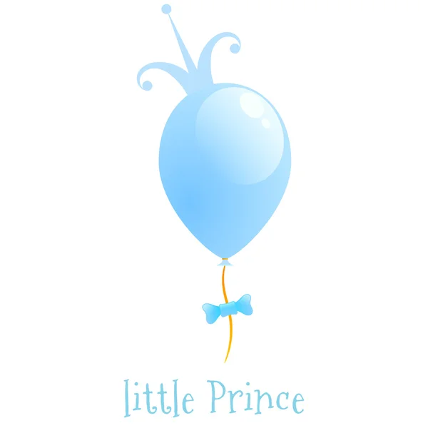 Μπαλόνι με ένα χρυσό στέμμα. φόντο μικρός πρίγκιπας — Διανυσματικό Αρχείο