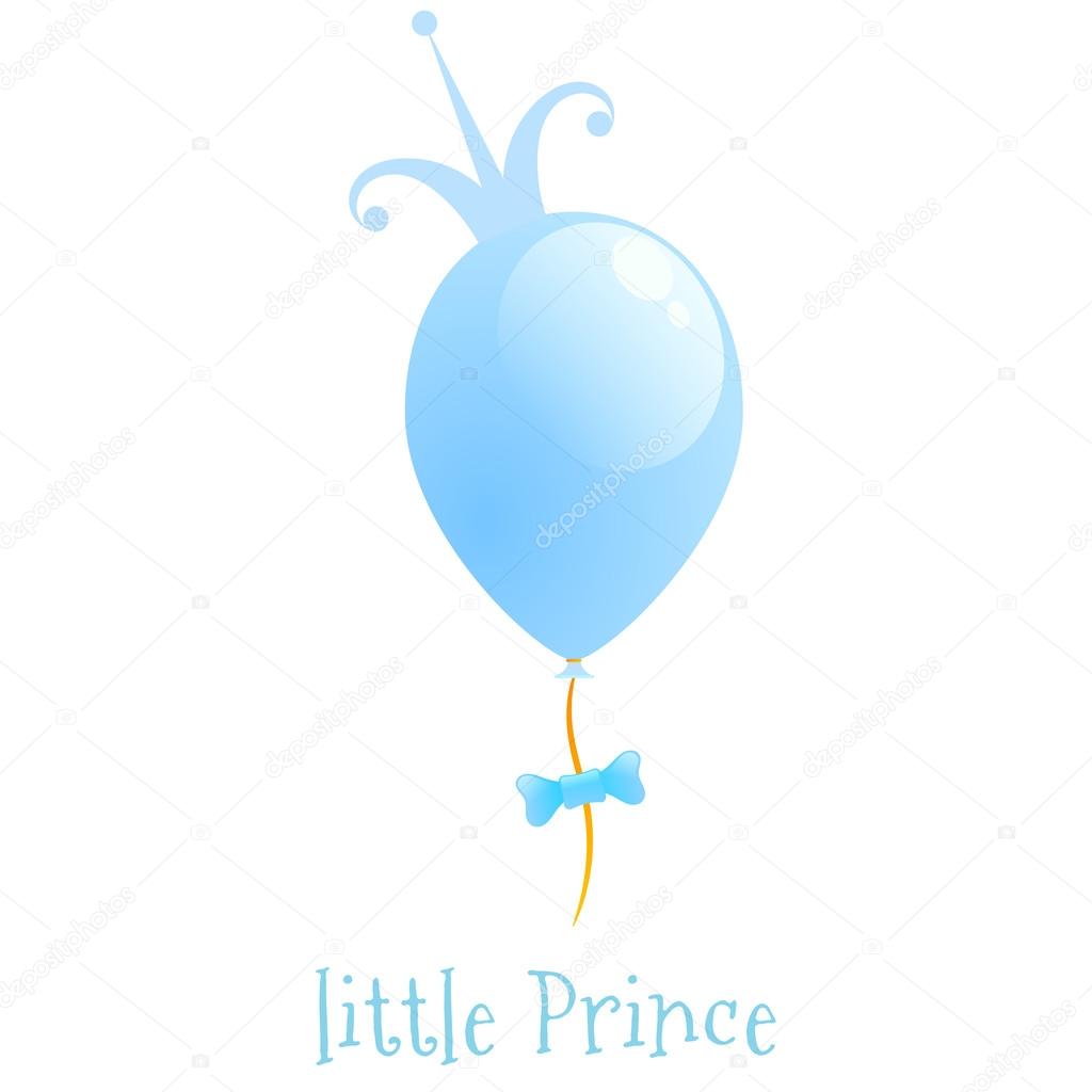 Balloon with a gold crown. Background Little Prince