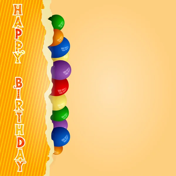 Birthday background with balloons — Stock Vector