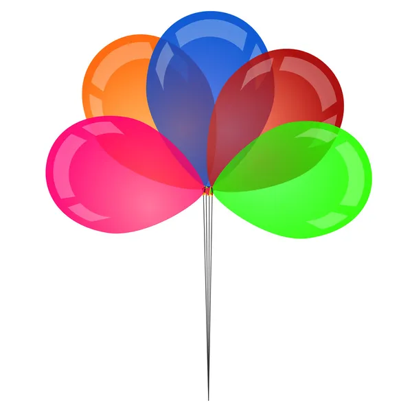 彩色透明橡胶气球一套 — 图库照片