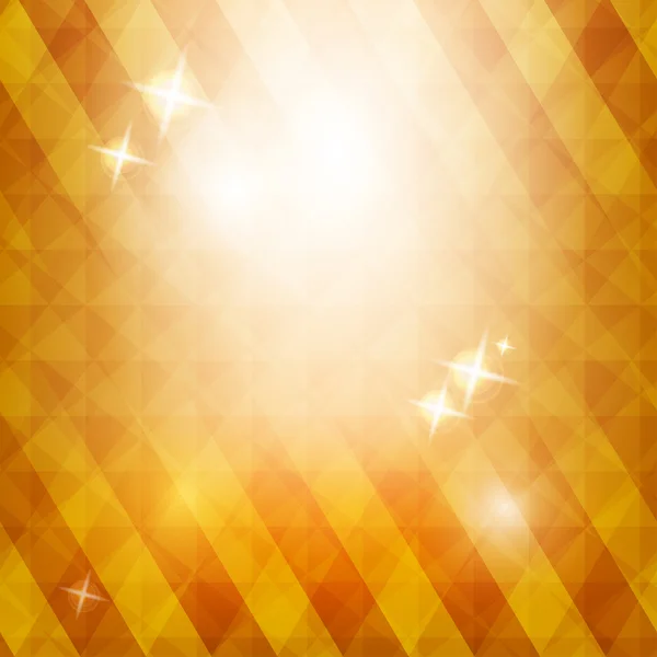 Gyllene triangeln bakgrund med stjärnor — Stock vektor