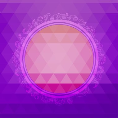 üçgen bir arka plan üzerinde yuvarlak tasarım öğesi