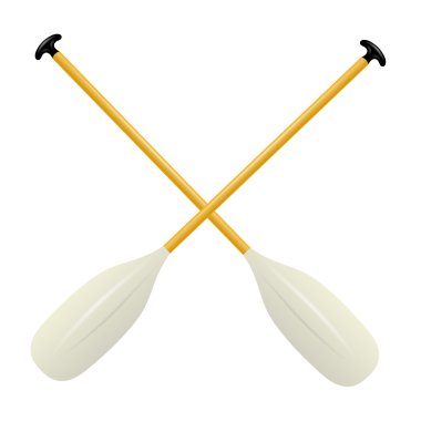 Two oars for canoe clipart