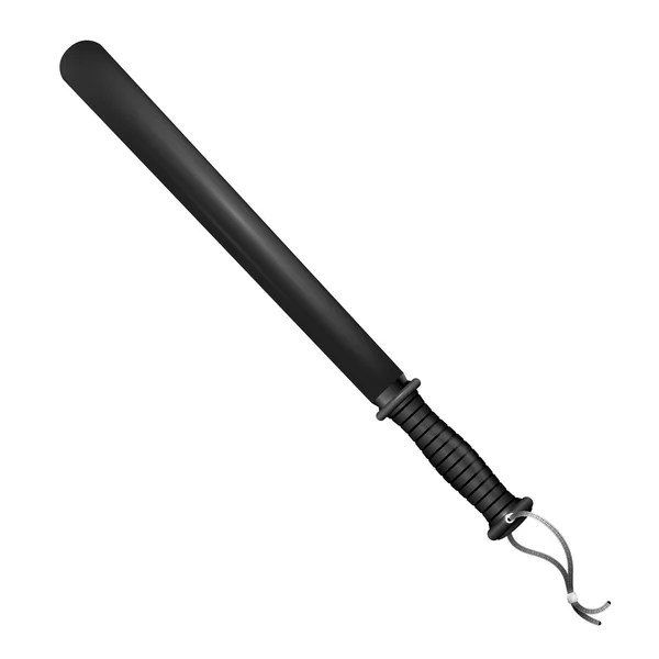 Svart polis baton — Stockfoto