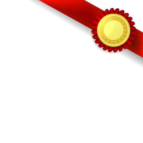 Ribbon and quality certificate — Stock Photo, Image