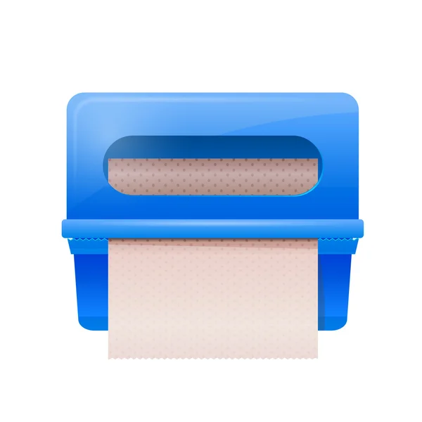 Blue bathroom wall mounted paper dispenser — Stock Photo, Image