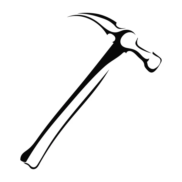 Black silhouette of a hammer — Stock Photo, Image