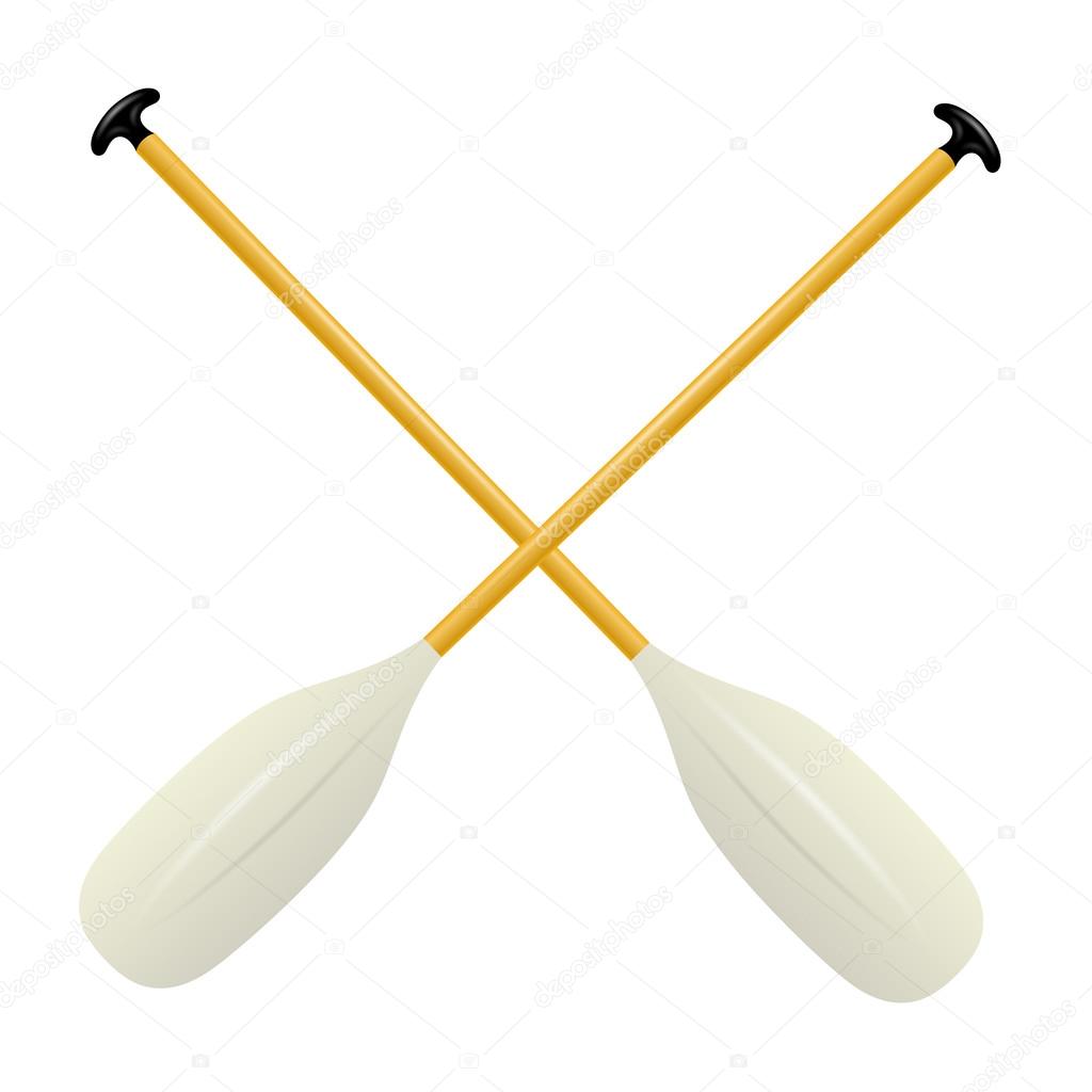 Two oars for canoe