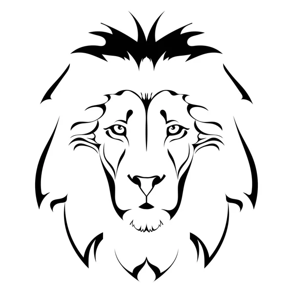 Lion head. Tattoo — Stock Vector