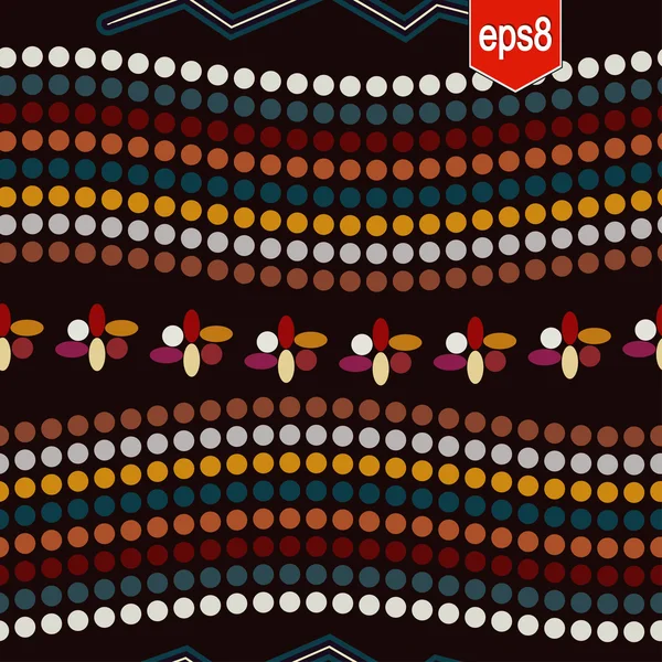 Tribal seamless pattern with circles — Stock Vector