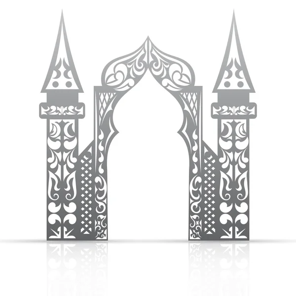 Фон с аркой в азиатском стиле — стоковый вектор