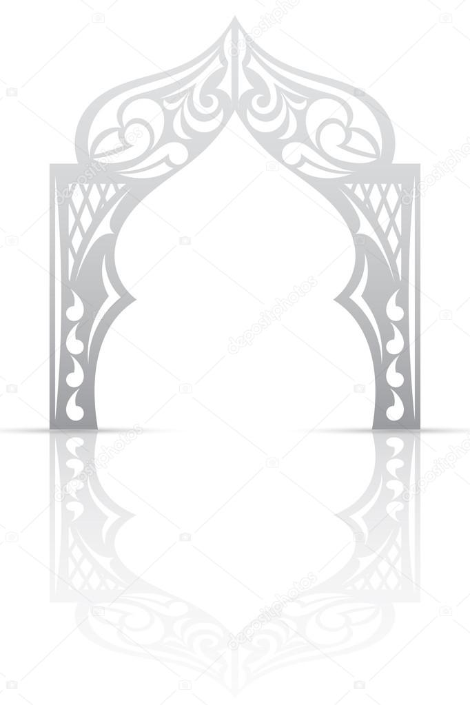 Abstract background with arch in the Asian style