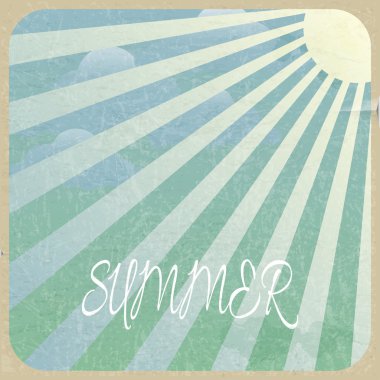 Güneş ışığı ve bulutlu klasik kart