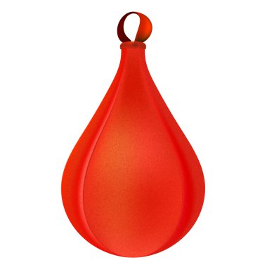 beyaz zemin üzerine kırmızı kum torbası