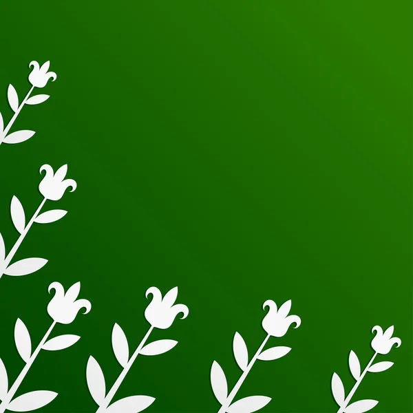 Lale ile yeşil arka plan — Stok Vektör