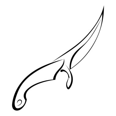 beyaz zemin üzerinde dövme bıçak