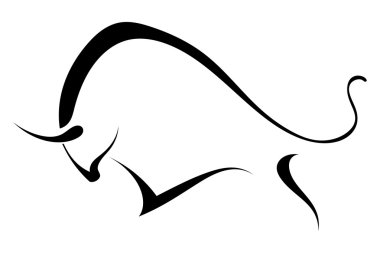 vahşi bir boğa silüeti.