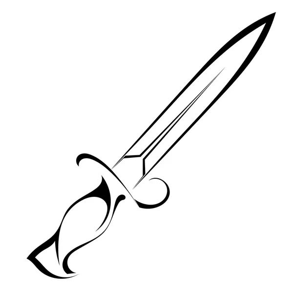 Tattoo knife on white background — Stock Vector