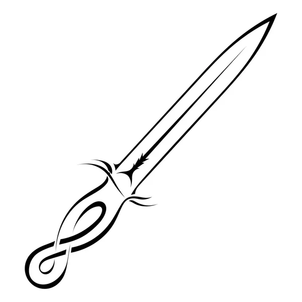 Cuchillo sobre fondo blanco — Vector de stock