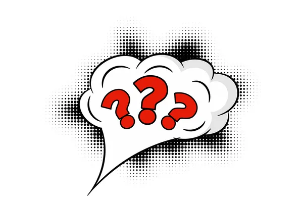 Comic question mark — Stock Vector