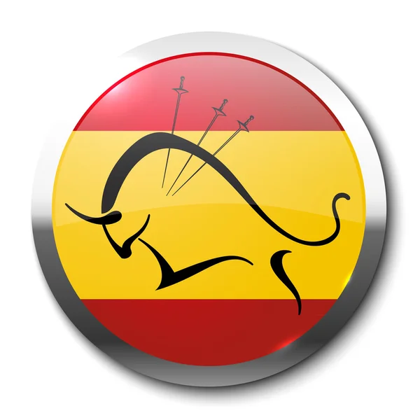 Emblema realista touradas — Vetor de Stock