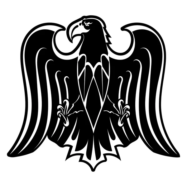 Silhueta preta de águia — Vetor de Stock