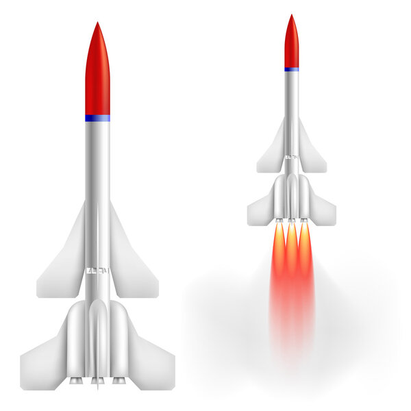 Military two-stage rocket