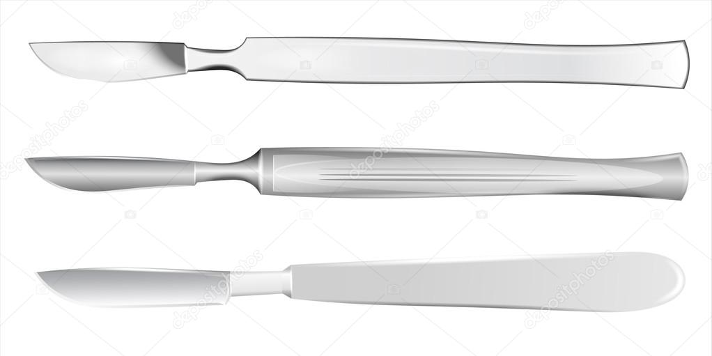 Set of medical scalpels