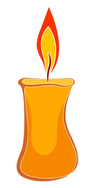 Kreslený vosková svíčka — Stockový vektor