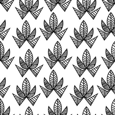 Soyut çiçeklerle kusursuz desen