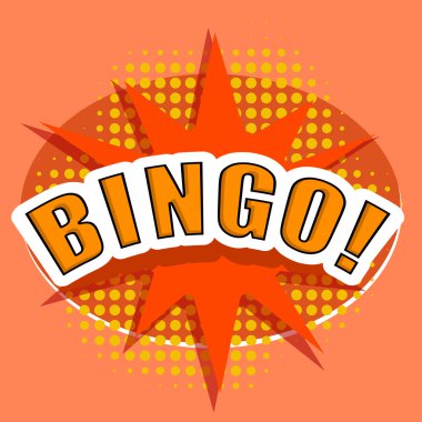 karikatür bingo. tasarım öğesi. vektör çizim